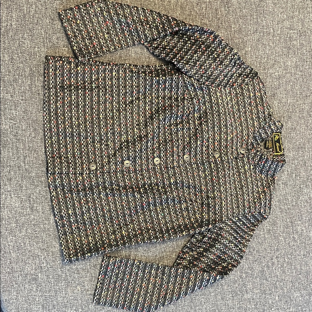 Mirasol Black and Multicolor Woven Jacket
